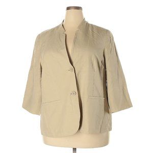 COLDWATER CREEK Beige Silk Linen Blazer 20/22 NEW